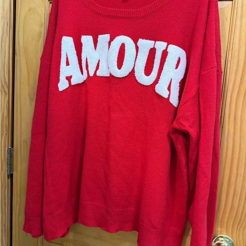 32 Degrees Red Knit Amour Sweater size 2X